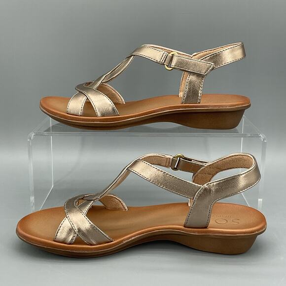 NEW Soul Naturalizer Women’s Solo Sandals Warm Silver Size 6M - Picture 2 of 10
